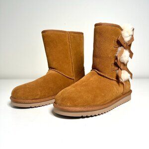 New Koolaburra by UGG Victoria Short Chestnut Suede Boots